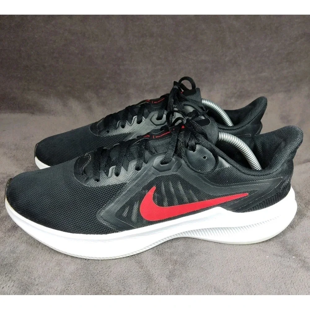 Nike Downshifter 10 Athletic Running Shoes University Red And Black Mens Size 11